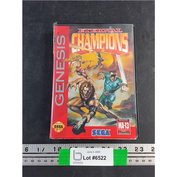 Sega Genesis Eternal Champions Cartridge- Authenticity Not Guaranteed