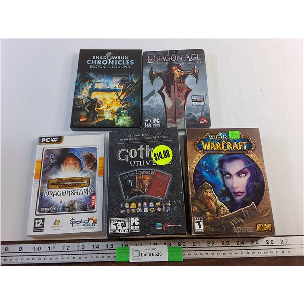 PC Games - Dragon Age, World of War Craft and Shadow Run Chronicles