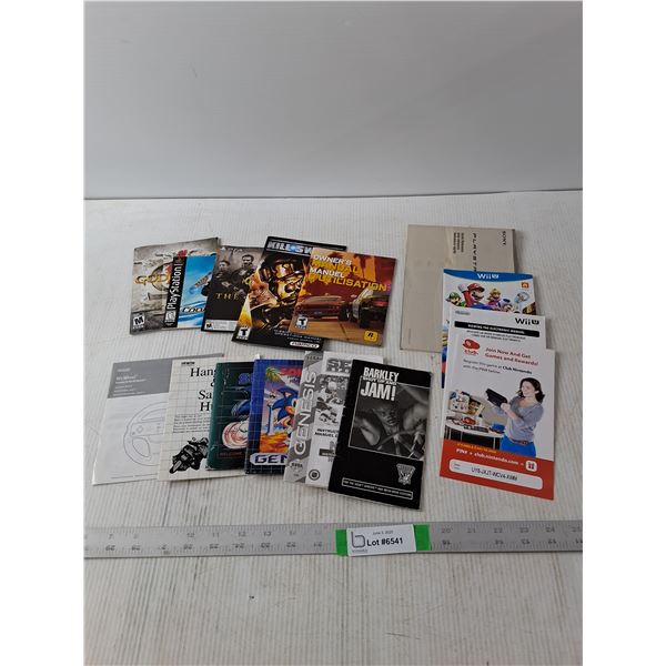 Sega Wii and Playstation Manuals