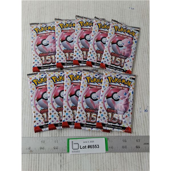 (10) Sealed Pokemon Scarlet & Violet 151 Trading Cards - Cannot Guarantee Authenticity
