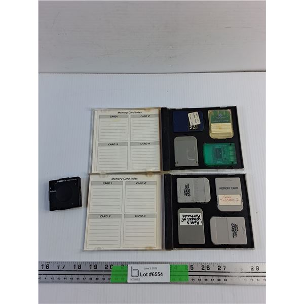 PS1 Game Memory Cards and HDMI 3x1 Switcher