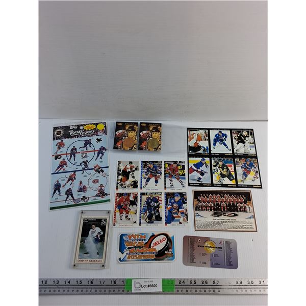 Eric Lindros Lot - Oshawa, Pinnacle Coin, JELL-0, Flyers, Leaf Ltd, Stickers, Promos