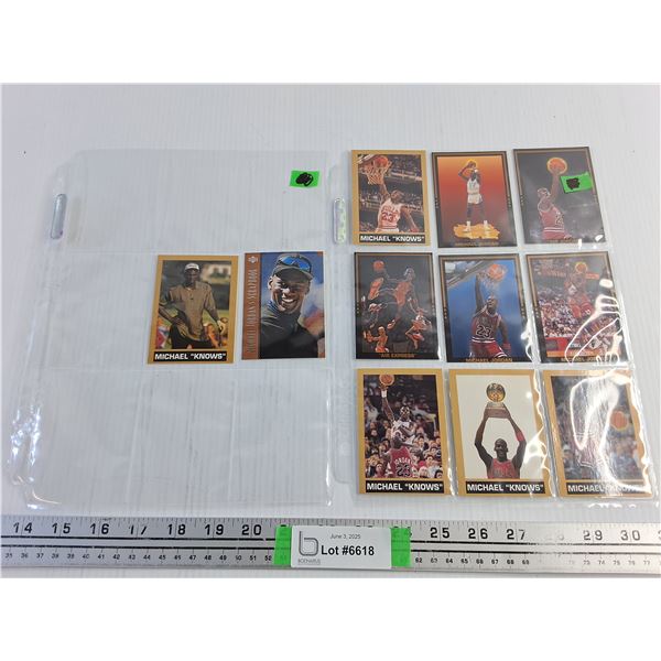 (11) Michael Jordan Baseball Collectors Cards