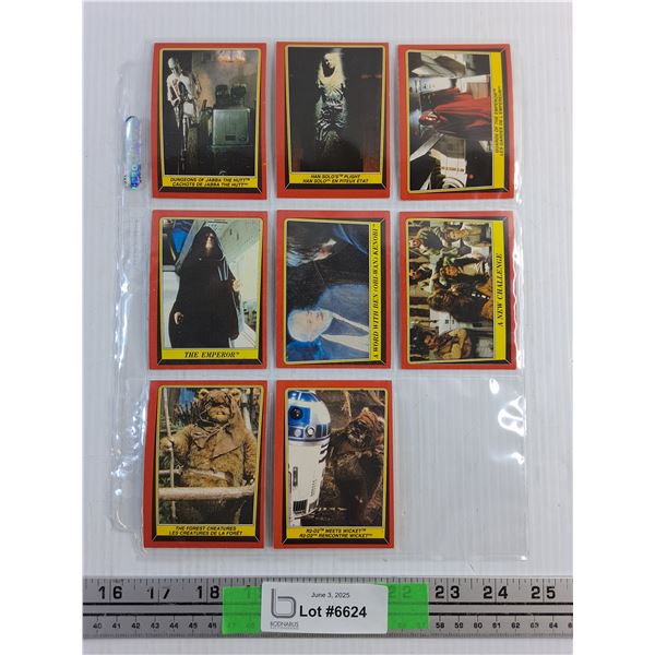 (8) 1983 Star Wars Return of Jedi Cards
