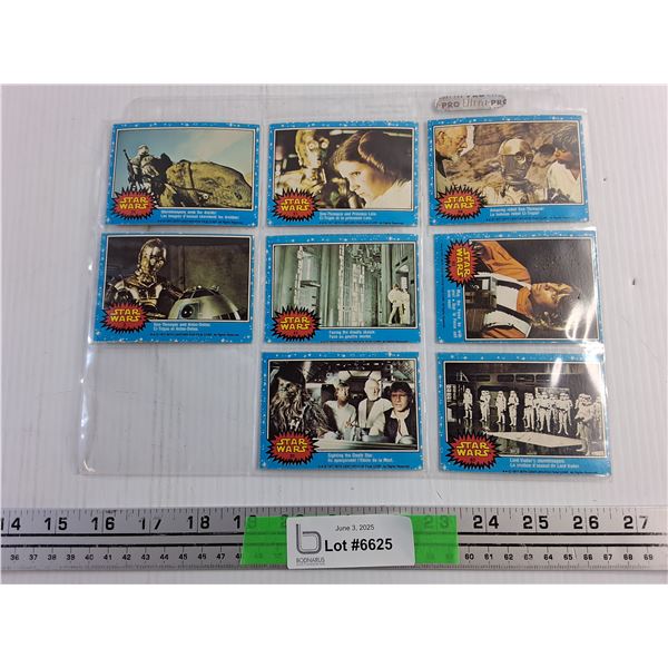 (8) 1977 Star Wars Collectors Cards