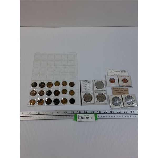 (26) Token/Coins: Oxbow, Churchill, Kennedy, Misc