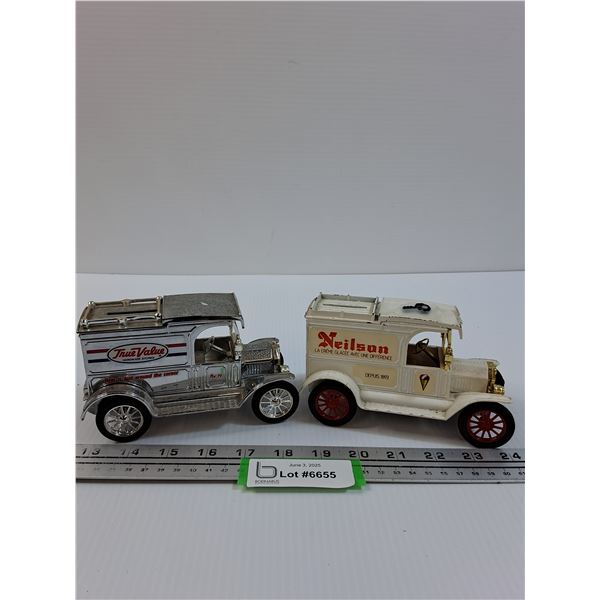 (2) ERTL True Value & Neilson Delivery Trucks - 1:18 Scale Model