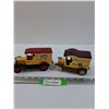 Image 1 : (2) Delivery Truck Coin Banks (Some Wear) - 1:18 Scale Model