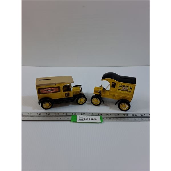 (2) ERTL Home Hardware Delivery Trucks - 1:32 Scale - AS IS