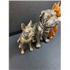 Image 2 : (3) Bulldog Figurines - Assorted Sizes: 9" & 8" & 7"