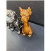 Image 3 : (3) Bulldog Figurines - Assorted Sizes: 9" & 8" & 7"