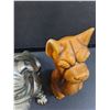 Image 4 : (3) Bulldog Figurines - Assorted Sizes: 9" & 8" & 7"