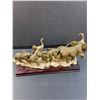 Image 5 : Ruby's Collection - Elephant Family Figurine Decor - Trunk Repaired, As Is - 14" x 7" x 4"