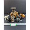Image 1 : (7) Elephant Figurine Lot - Assorted Sizes