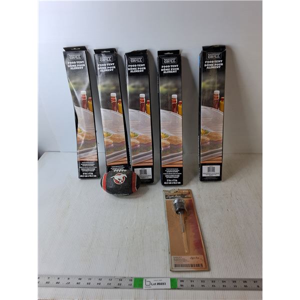 Oil Dipstick, Calgary Stampeders Toy Football, (5) Food Tents