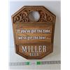 Image 1 : Plastic Miller Beer Sign 18.5" Tall x 14" Wide