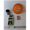 Image 1 : Vintage Lot- Crush Frisbee, McDonald's Playing Cards, Head to Head Football Game- As Is, Snap-On Mug