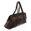 Image 3 : Chanel Brown Leather Green Canvas Large wild Stitch Bag