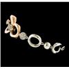 Image 2 : 0.75 ctw Diamond Bracelet - 14KT Rose and White Gold
