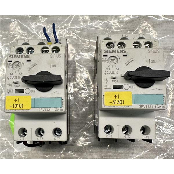 (2) Siemens #3RV1421-1GA10 Circuit Breakers