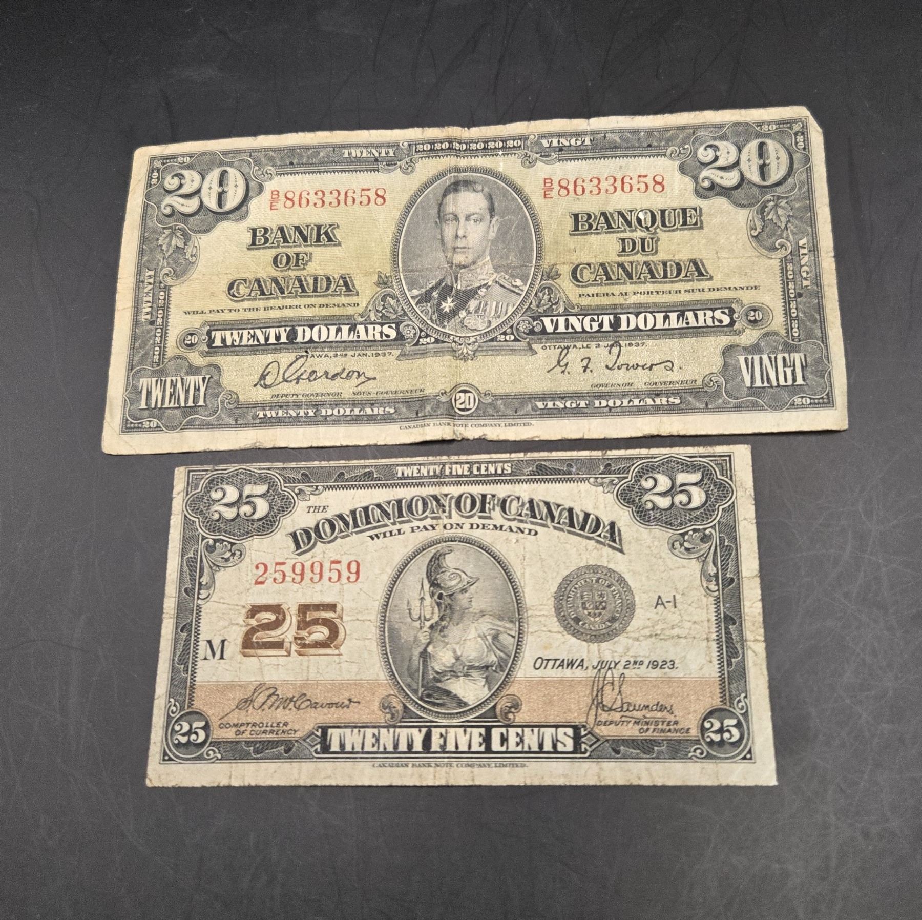 Two Canadian Banknotes including One “Shinplaster”