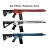 Image 1 : Trifecta of Guns- Red, White, Blue AR's in .223/.556, 300 Blackout and 50 Beowulf