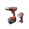 Image 1 : 2 Pc - Milwaukee M18 hammer Drill on M18 HD12.0 Battery & M18 Flashlight