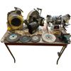 Image 1 : Table & Contents - 6" Bench Grinder, Fan, Vice, Grinding Wheels, Grinder, Etc.