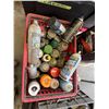 Image 2 : Rolling Flat Dolly w Misc Fluids, Detailing Items, Oil, Paint, Lube, Cleaner, Grease, Gear Oil, etc