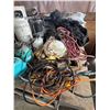 Image 2 : Large Lot of Planters, Sprayers, Netting and Large Steel Framed Table