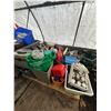 Image 8 : Pallet Lot: Rols of Duct Tape, PPE Mask, Camp Chair, Coolers, Refrigerant Recharger Old ToolBox