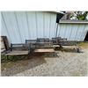 Image 1 : Eight Berkeley Forge, cast-iron and wooden benches with spare ends