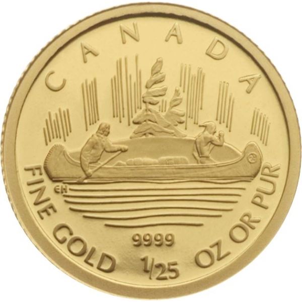 2005 50¬¢ Voyageur Design by Emanuel Hahn, 70th Anniversary - Pure Gold Coin.  Tax Exempt.