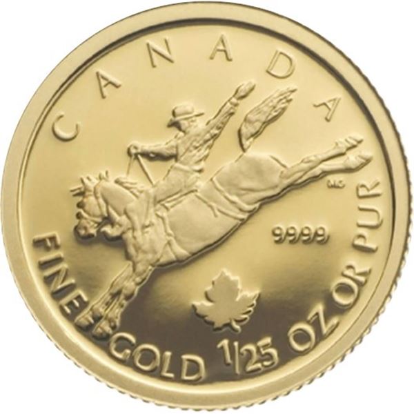 2006 50¬¢ Cowboy: Gold Maple Leaf Special Issue - Pure Gold Coin.  Tax Exempt.