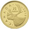 Image 1 : 2010 25¬¢ Caribou - Pure Gold Coin.  Tax Exempt.