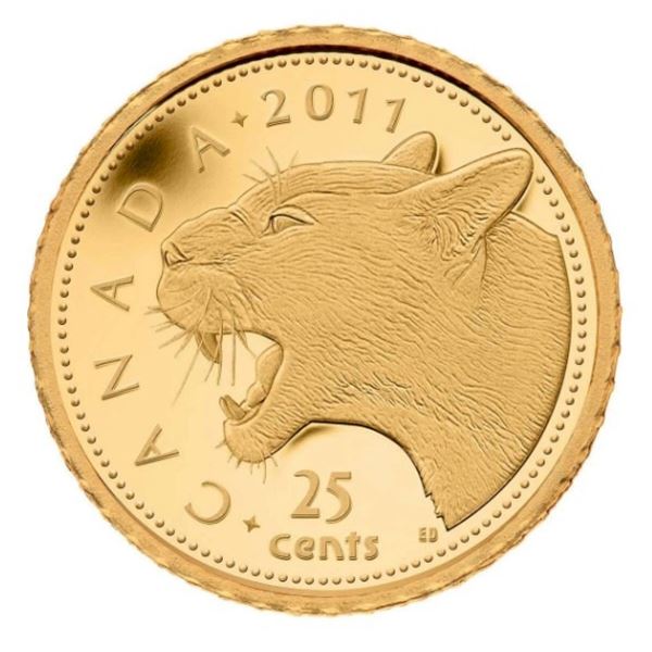 2011 25¬¢ Cougar - Pure Gold Coin.  Tax Exempt.