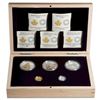Image 1 : 2014 Cougar 5-Coin Pure Gold, Platinum and Silver Set  with Display Case.  Tax Exempt.