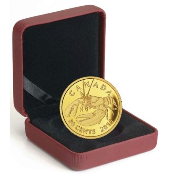 2015 50¬¢ Lobster: Sea Creatures - Pure Gold Coin.  Tax Exempt.