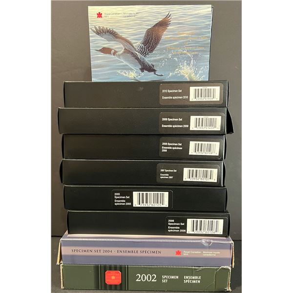 1997 Specimen Sets, 2002, 2004, 2005 Tuftin, 2006 Owl, 2007 Trumpeter, 2008 Common Eider, 2009 Heron