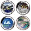 Image 1 : 2003 $20 Rocky Mountains, 2004 Icebergs, Northern Lights & Niagara Falls - Lot of 4 Pure Silver Coin