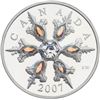 Image 1 : 2007 $20 Iridescent Crystal Snowflake - Sterling Silver Coin.