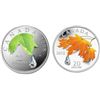 Image 1 : 2008 $20 Fine Silver Coin Crystal Raindrop, and 2012 Maple Leaf with Crystal Raindrop.