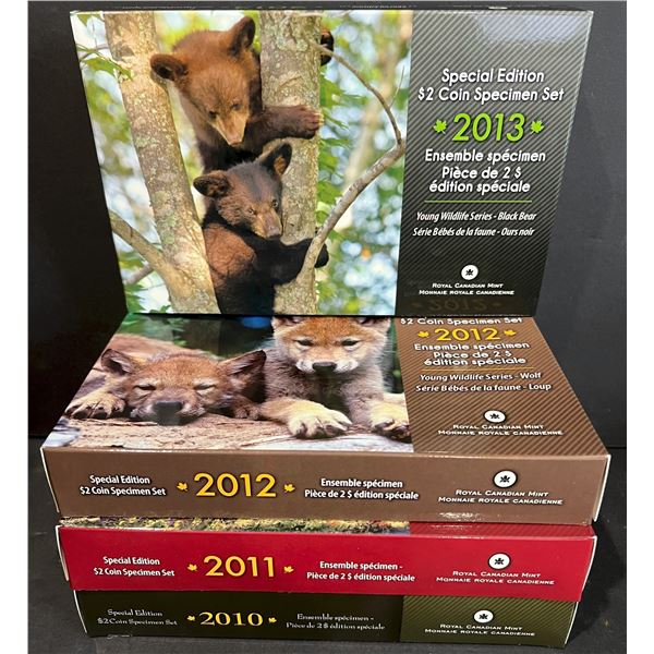 2010 Specimen Sets, 2011, 2012 & 2013 all Special Edition examples.  Lot of 4 Sets.