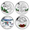Image 1 : 2011 $10 Little Skaters, Wintertown, 2013 $10 Winter Scene & A Partridge in a Pear Tree - Lot of 4 P