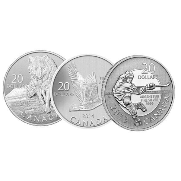 2011-2016 $20 for $20, lot of 22 coins and 2x $25 in a nice case, lot of 24 coins.