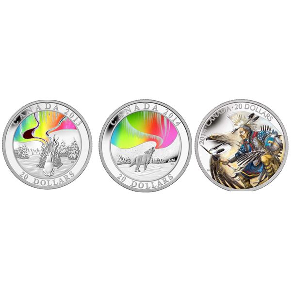 2013 $20 Fine Silver Coin A story of the Northern Lights The Great Hare, 2013 A story of the Norther