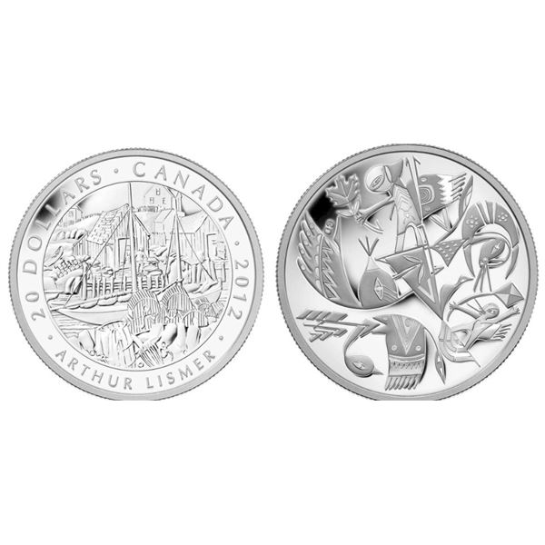 2013 $20 Fine Silver Coin- Carlito Dalceggio, and 2012 Arthur Lismer, lot of 2 coins.