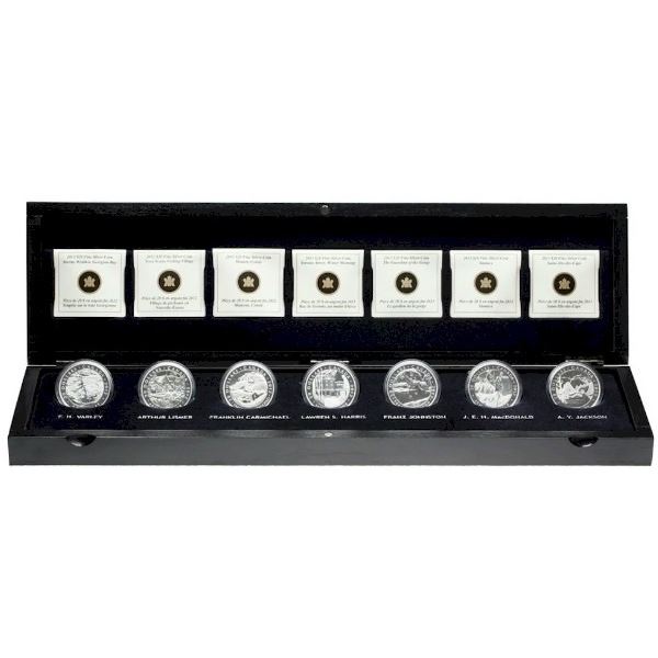 2013 $20 Fine silver The Group of Seven, lot of 7 coins.