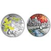 Image 1 : 2016 $20 Fine Silver Coin-Jewel of the Rain: Bigleaf Maple and 2017 Sugar Maple Leaves, lot of 2 coi