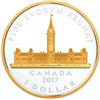 Image 1 : 2017 $1 Renewed Silver Dollar: Commemorative Royal Visit - Parliament Building - Pure Silver Coin.  